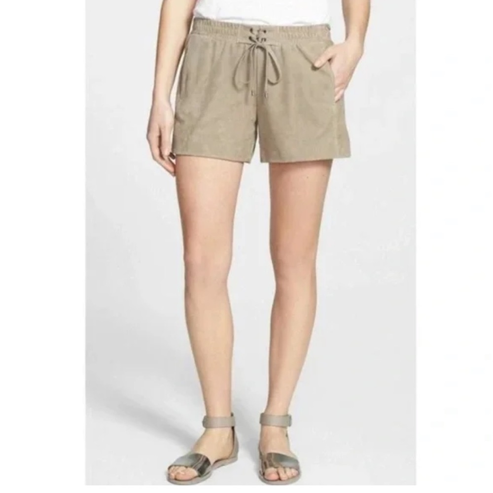 Vince suede drawstring shorts